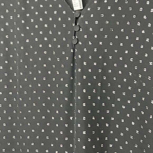 Maurices Black chiffon,  flowy, blouse with metallic dots size medium in NWT - Picture 6 of 8